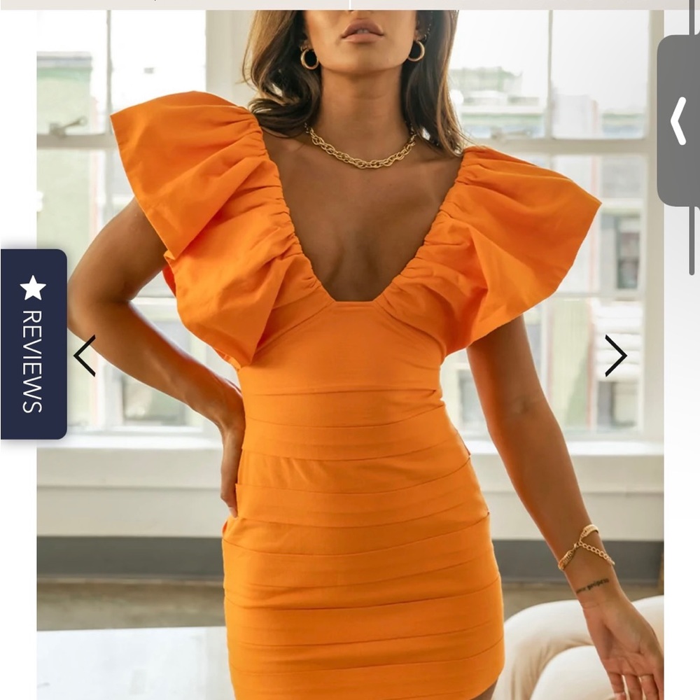 Runaway the Label orange dress